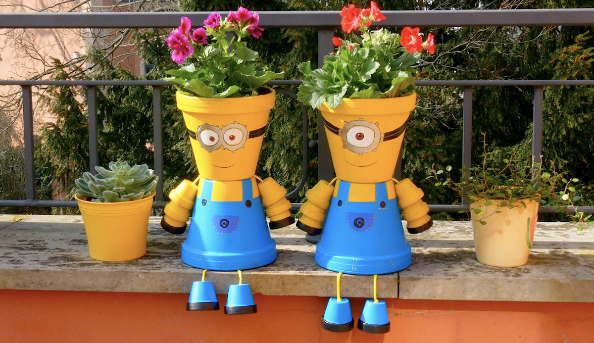 Minions als Blumentopf für deinen Garten oder deinen Balkon