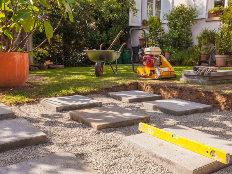 Beton im Garten