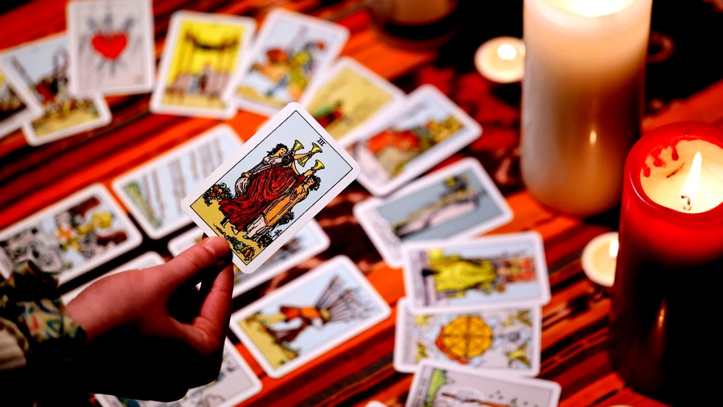 Ausgelegte Tarotkarten