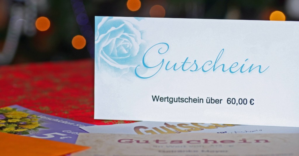 Ein Geschenkgutschein im Wert von 60 Euro