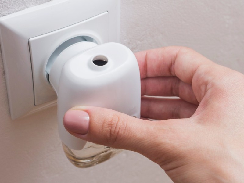 ein Mückenstecker steckt in einer Steckdose